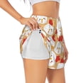 thumbnail image 1 of Uemuo Cartoon Chicken Pattern Women's Athletic Shorts High Waisted Running Shorts with Liner Pockets Gym Elastic Workout Shorts-Medium, 1 of 9