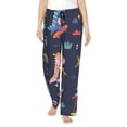 thumbnail image 1 of Uemuo Cartoon Dinosaur Scooter Sport Blue Pattern Women's Wide Leg Palazzo Lounge Pants with Pockets Light Weight Loose Comfy Casual Pajama Pants-X-Large, 1 of 9