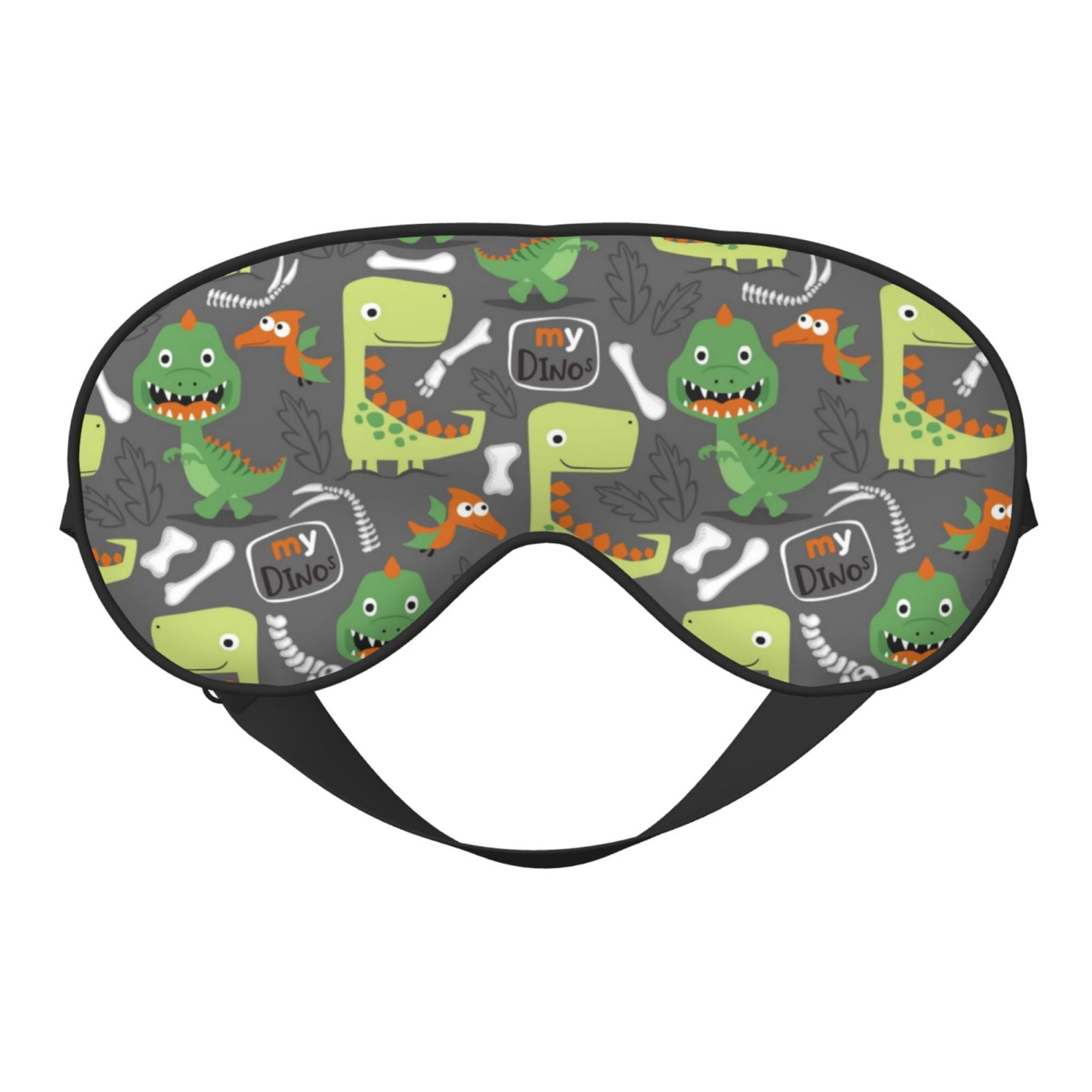 Uemuo Cartoon Dinosaurs (2) Pattern Sleep Eye Mask Light Blocking