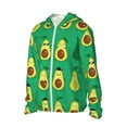 thumbnail image 1 of Uemuo Cartoon Fruit 1 Pattern Women's Full Zip UPF 50+ Sun Protection Hoodie Jacket Long Sleeve Sun Shirt Hiking Outdoor Performance with Pockets-, 1 of 9