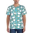 thumbnail image 1 of Uemuo Cartoon Funny Goose Print Mens Polo Shirts Baseball T-shirt Performance Short Sleeve Golf Shirt Moisture Wicking Athletic Casual Collared T-Shirt-3X-Large, 1 of 7