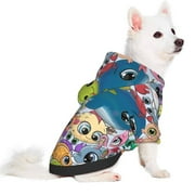 Uemuo Cartoon Marine Animals for Winter Dog Hoodie Sweatshirts with Pockets Warm Dog Clothes for Small Dogs Chihuahua-X-Small