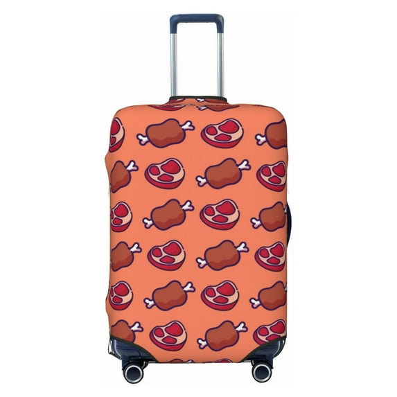 Uemuo Cartoon Meat Printed Washable Luggage Cover - Fashion Suitcase Protector Fits 18-32 Inch Luggage -Medium