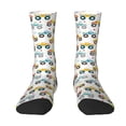 thumbnail image 1 of Uemuo Cartoon Monster Trucks Pattern Women's Crew Socks, Soft Durable Breathable Moisture-Wicking with Odor Control Cotton socks, 1 of 9