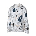 thumbnail image 1 of Uemuo Cartoon Planets Pattern Women's Full Zip UPF 50+ Sun Protection Hoodie Jacket Long Sleeve Sun Shirt Hiking Outdoor Performance with Pockets-XX-Large, 1 of 9