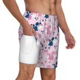 thumbnail image 1 of Uemuo Cartoon Poodle Dog Pattern Mens Swim Trunks Quick Dry Board Shorts with Mesh Lining, Stretch Beach Shorts Quick Dry No-Chafing Board Shorts-Small, 1 of 9