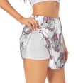 thumbnail image 1 of Uemuo Cartoon Poodle Dog Pattern Women's Athletic Shorts High Waisted Running Shorts with Liner Pockets Gym Elastic Workout Shorts-X-Large, 1 of 9
