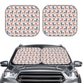 thumbnail image 1 of Uemuo Cartoon Poodle Dog Printed 2 PCS Car Windshield Sun Shade, Auto Sun Heat and UV Rays Blocker, Foldable Automotive Front Window Sunshade Protector, 1 of 7