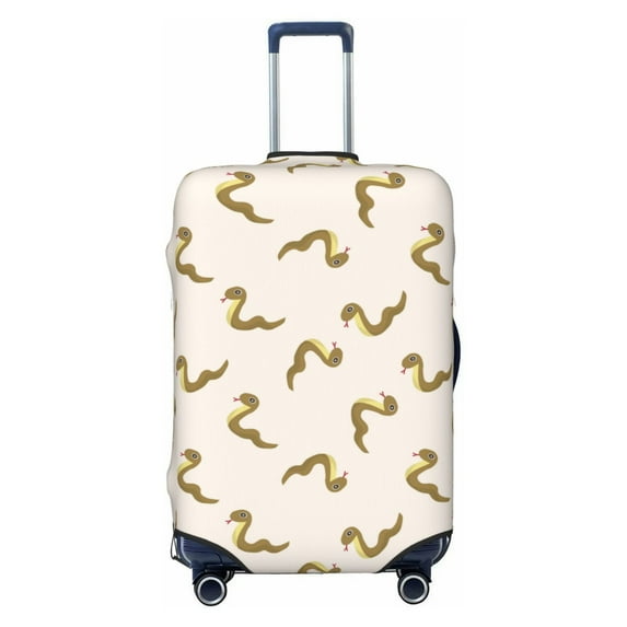 Uemuo Cartoon Snake Printed Washable Luggage Cover - Fashion Suitcase Protector Fits 18-32 Inch Luggage -Small