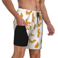 thumbnail image 1 of Uemuo Cartoon Squirrel Pattern Mens Swim Trunks Quick Dry Board Shorts with Mesh Lining, Stretch Beach Shorts Quick Dry No-Chafing Board Shorts-X-Large, 1 of 9
