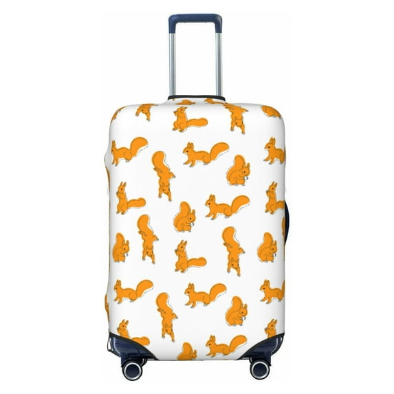 Uemuo Cartoon Squirrel Printed Washable Luggage Cover - Fashion Suitcase Protector Fits 18-32 Inch Luggage -X-Large