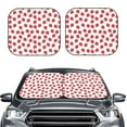 thumbnail image 1 of Uemuo Cartoon Strawberry Printed 2 PCS Car Windshield Sun Shade, Auto Sun Heat and UV Rays Blocker, Foldable Automotive Front Window Sunshade Protector, 1 of 7
