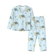 thumbnail image 1 of Uemuo Cartoon Turtle Pattern Womens Pajama Sets,PJ Set for Women,Pajamas for Women Logo,Long Sleeve Pajama Set for Women,Soft Long Sleeve Top With Pants-Medium, 1 of 9