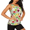 thumbnail image 1 of Uemuo Cartoon Vegetables Pattern Workout Tank Tops for Women Breathable Moisture-wicking tank top Sleeveless Running Loose Fit Yoga Tops Active Shirts Sports Gym Exercise, 1 of 9