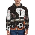 thumbnail image 1 of Uemuo Casino And Sports Pattern Men's Hoodie - Casual Pullover Hoodie with Kangaroo Pocket, Stylish Hooded Sweatshirt for Everyday Wear-Small, 1 of 7