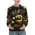 thumbnail image 1 of Uemuo Casino Card Soccer Pattern Women's Hoodie with Eye-catching Drawstrings- Casual Pullover Hoodie with Kangaroo Pocket, Stylish Hooded Sweatshirt-XX-Large, 1 of 7