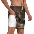 thumbnail image 1 of Uemuo Cat Family Pattern Mens Swim Trunks Quick Dry Board Shorts with Mesh Lining, Stretch Beach Shorts Quick Dry No-Chafing Board Shorts-X-Large, 1 of 9