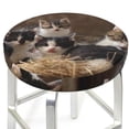 thumbnail image 1 of Uemuo Cat Family Pattern Round Bar Stool Seat Covers Washable Stool Cushion Slipcover Elastic Bar Chair Covers-13 inch, 1 of 7