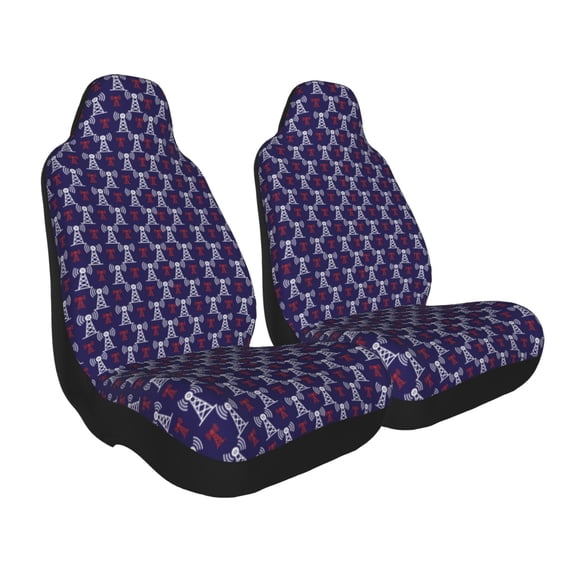 Uemuo Cell Tower Pattern Car Seat Covers for Front Seats Waterproof Seat Covers for Cars, Universal Auto Front Seats Protector Fits for Car-