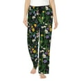 thumbnail image 1 of Uemuo Chamomile Pattern Women's Wide Leg Palazzo Lounge Pants with Pockets Light Weight Loose Comfy Casual Pajama Pants-X-Large, 1 of 9