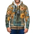 thumbnail image 1 of Uemuo Charming Daisy Bouquet Art for Men's Fashion Full-zip Hoodies & Sweatshirts with Kangaroo Pocket, Zip-up Hooded Sweatshirt, Moisture Wicking & Breathable-XX-Large, 1 of 5