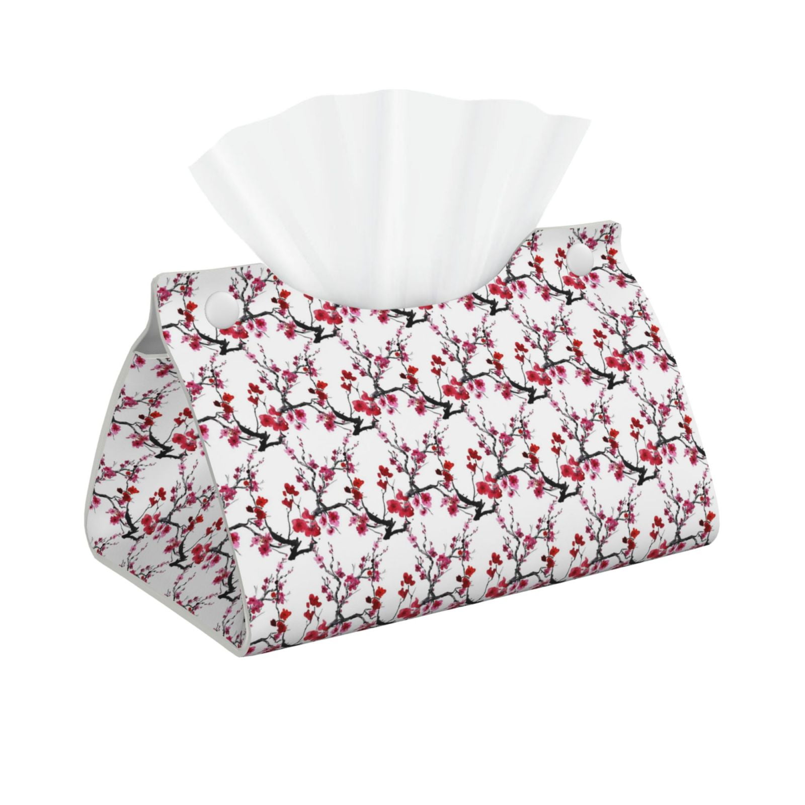 Uemuo Cherry Blossoms Pattern Tissue Box Cover Holder, Triangle with ...