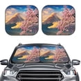 thumbnail image 1 of Uemuo Cherry Blossoms Printed 2 PCS Car Windshield Sun Shade, Auto Sun Heat and UV Rays Blocker, Foldable Automotive Front Window Sunshade Protector, 1 of 7