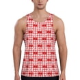 thumbnail image 1 of Uemuo Cherry Bow Pattern Men's Muscle Shirts Sleeveless Dry Fit Gym Workout Tank Top Lightweight Sports Tank Top Beach Tank Top, Loose-fit Sleeveless Shirt-3X-Large, 1 of 7