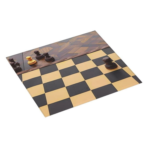 Uemuo Chess Board With Pawns Pattern Dish Drying Mat,16*18 inch Absorbent Dish Drainer Kitchen Counter,Large Size Dish Drying Pad for Countertops,Sinks,Draining Racks