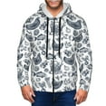 thumbnail image 1 of Uemuo Chicken And Fish for Men's Fashion Full-zip Hoodies & Sweatshirts with Kangaroo Pocket, Zip-up Hooded Sweatshirt, Moisture Wicking & Breathable-X-Large, 1 of 5