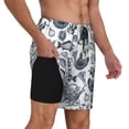 thumbnail image 1 of Uemuo Chicken And Fish Pattern Mens Swim Trunks Quick Dry Board Shorts with Mesh Lining, Stretch Beach Shorts Quick Dry No-Chafing Board Shorts-Large, 1 of 9