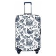 thumbnail image 1 of Uemuo Chicken And Fish Printed Washable Luggage Cover - Fashion Suitcase Protector Fits 18-32 Inch Luggage -Small, 1 of 9