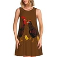 thumbnail image 1 of Uemuo Chicken Farm Animal Pattern Women’s Sleeveless Dress – Casual Summer A-Line Dress, Stylish and Comfortable Sundress for Hot Weather, 1 of 7