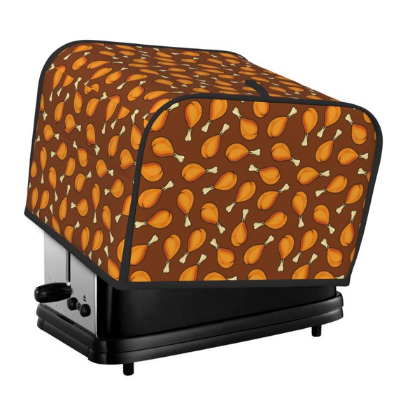 Uemuo Chicken Legs 1 Print Toaster Cover 4 Slice, Small Kitchen Appliance Covers, Toaster Oven Cover with Loop, Bread Machine Cover Dust Cover Protection