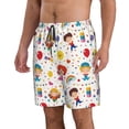 thumbnail image 1 of Uemuo Childrens Party Pattern Men's Swim Trunks Hawaiian Beach Bathing Suit Swimsuits Beach Quick-Dry Shorts with Pockets-Medium, 1 of 9