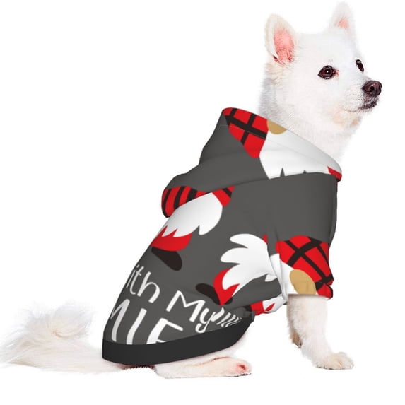 Uemuo Chillin with My Gonme for Winter Dog Hoodie Sweatshirts with Pockets Warm Dog Clothes for Small Dogs Chihuahua-Medium