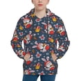 thumbnail image 1 of Uemuo Christmas Bunny A Pattern Hooded Sweatshirt for Youth Pullover with Kangaroo Pocket Trendy youth sweatshirt Casual Hoodie for Boys and Girls-X-Large, 1 of 6