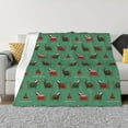 thumbnail image 1 of Uemuo Christmas Dachshund Printed Throw Blanket for Couch, Fluffy Fuzzy Blankets for Bed, Sofa, Cozy Flannel Faux Fur Blanket-80"x60", 1 of 6