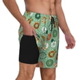 thumbnail image 1 of Uemuo Christmas Donuts Pattern Mens Swim Trunks Quick Dry Board Shorts with Mesh Lining, Stretch Beach Shorts Quick Dry No-Chafing Board Shorts-, 1 of 9