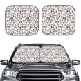 thumbnail image 1 of Uemuo Christmas Elements Printed 2 PCS Car Windshield Sun Shade, Auto Sun Heat and UV Rays Blocker, Foldable Automotive Front Window Sunshade Protector, 1 of 7