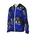 thumbnail image 1 of Uemuo Christmas Night Pattern Women's Full Zip UPF 50+ Sun Protection Hoodie Jacket Long Sleeve Sun Shirt Hiking Outdoor Performance with Pockets-Large, 1 of 9