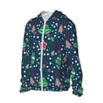 thumbnail image 1 of Uemuo Christmas Pattern Women's Full Zip UPF 50+ Sun Protection Hoodie Jacket Long Sleeve Sun Shirt Hiking Outdoor Performance with Pockets-3X-Large, 1 of 9