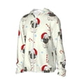 thumbnail image 1 of Uemuo Christmas Pug Dog Pattern Women's Full Zip UPF 50+ Sun Protection Hoodie Jacket Long Sleeve Sun Shirt Hiking Outdoor Performance with Pockets-3X-Large, 1 of 9