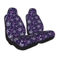 thumbnail image 1 of Uemuo Christmas Purple Snowflakes Pattern Car Seat Covers for Front Seats Waterproof Seat Covers for Cars, Universal Auto Front Seats Protector Fits for Car-1, 1 of 6
