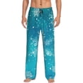 thumbnail image 1 of Uemuo Christmas Snow Pattern Men's Wide Leg Palazzo Lounge Pants with Pockets Light Weight Loose Comfy Casual Pajama Pants-XX-Large, 1 of 9
