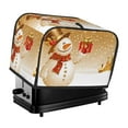 thumbnail image 1 of Uemuo Christmas Snowman Gift Print Toaster Cover 2 Slice, Small Kitchen Appliance Covers, Toaster Oven Cover with Loop, Bread Machine Cover Dust Cover Protection, 1 of 7