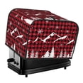 thumbnail image 1 of Uemuo Christmas Tree Buffalo Plaid Print Toaster Cover 4 Slice, Small Kitchen Appliance Covers, Toaster Oven Cover with Loop, Bread Machine Cover Dust Cover Protection, 1 of 7