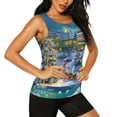 thumbnail image 1 of Uemuo Christmas Tree Pattern Workout Tank Tops for Women Breathable Moisture-wicking tank top Sleeveless Running Loose Fit Yoga Tops Active Shirts Sports Gym Exercise, 1 of 9