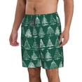 thumbnail image 1 of Uemuo Christmas Trees Pattern Men's Swim Trunks Hawaiian Beach Bathing Suit Swimsuits Beach Quick-Dry Shorts with Pockets-Large, 1 of 9