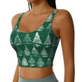 thumbnail image 1 of Uemuo Christmas Trees Pattern Women's Sports Bra - High Impact Support, Breathable, and Comfortable Athletic Bra for Running, Yoga, and Workouts, 1 of 9